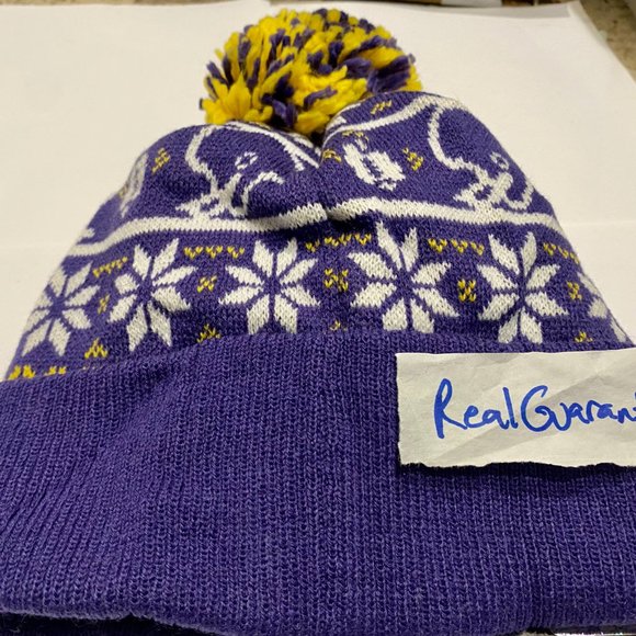 Nwt RARE New Era Minnesota Vikings Knit Hat NFL Sport Winter Scene Ugly Sweater - Picture 3 of 4